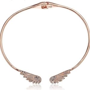 Betsey Johnson Wing Hinge Collar Necklace Rose